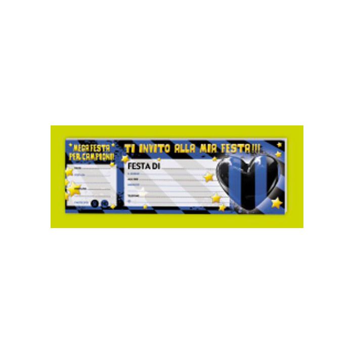 INVITI DA TIFOSO NERO AZZURRO PZ.15 main product photo