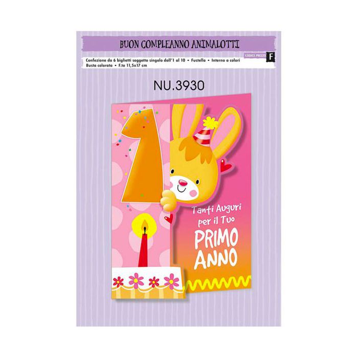 Biglietto 1° Compleanno Femmina main product photo