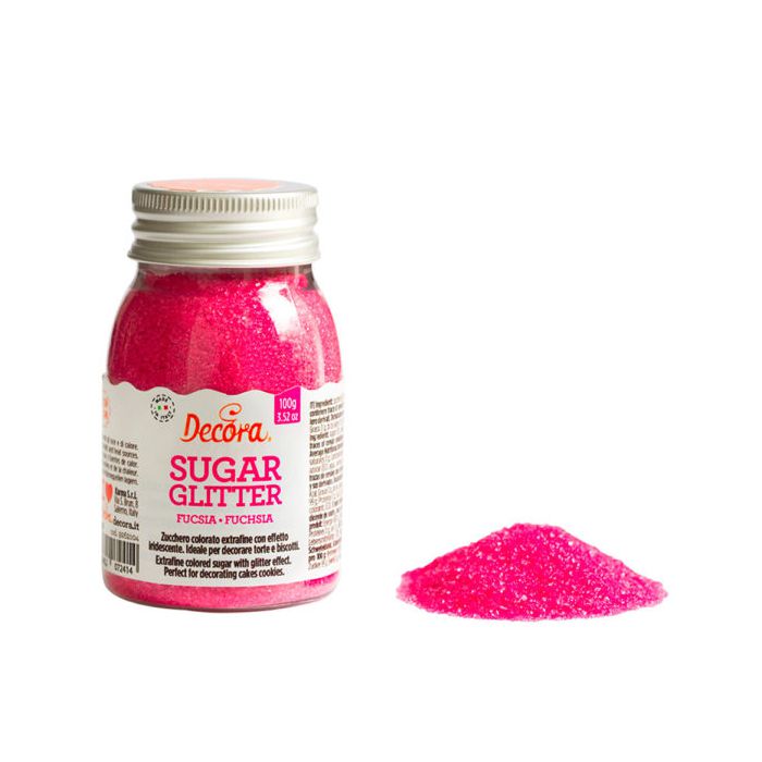 Zucchero Glitterato Fuxia 100g. main product photo