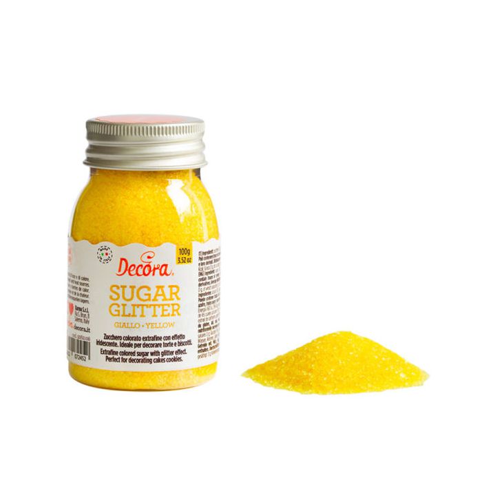 Zucchero Glitterato Giallo 100g. main product photo