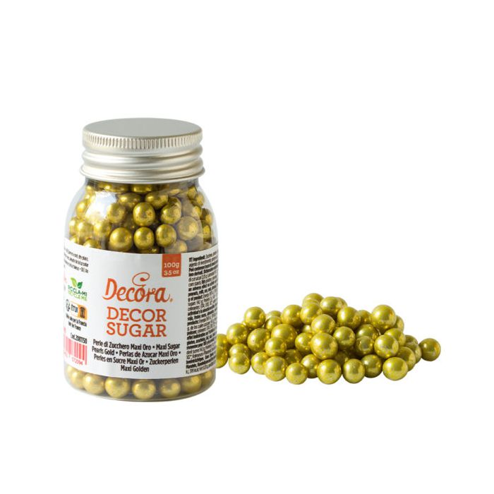 Maxi Perle Di Zucchero Oro Metal 100g. main product photo