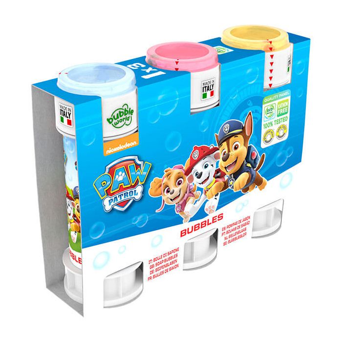 Bolle di sapone con i personaggi di Paw Patrol, pensate per i più piccoli e ideali come omaggio nelle feste. main product photo