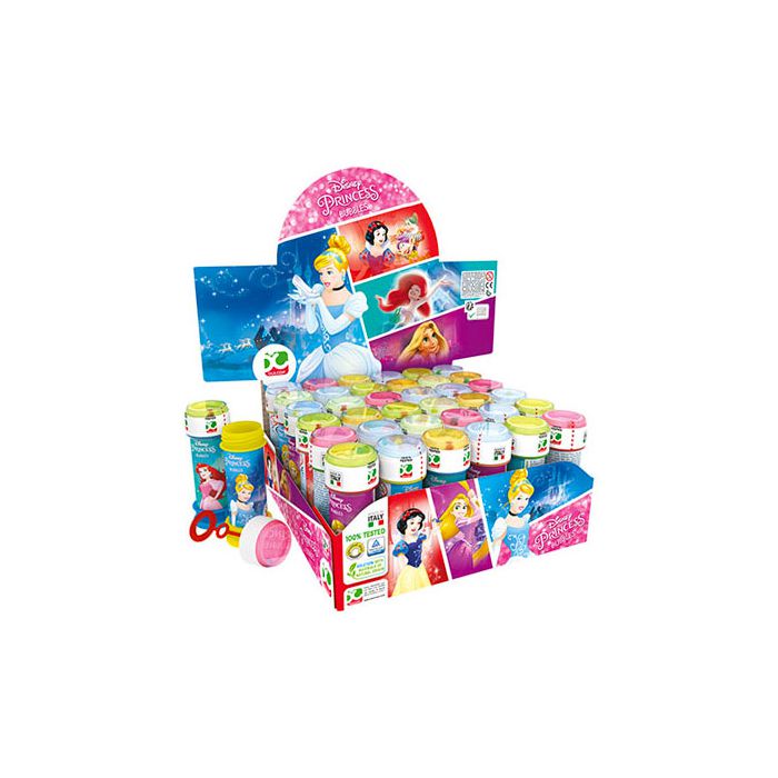 Bolle di sapone Disney Principesse con flaconi decorati, perfette per feste a tema regale e giochi da sogno. main product photo