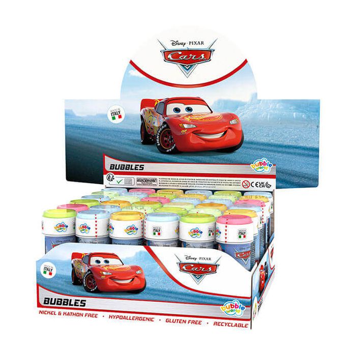 Bolle di sapone Cars con grafica ispirata al celebre film Disney Pixar, ideali per party dinamici e vivaci. main product photo