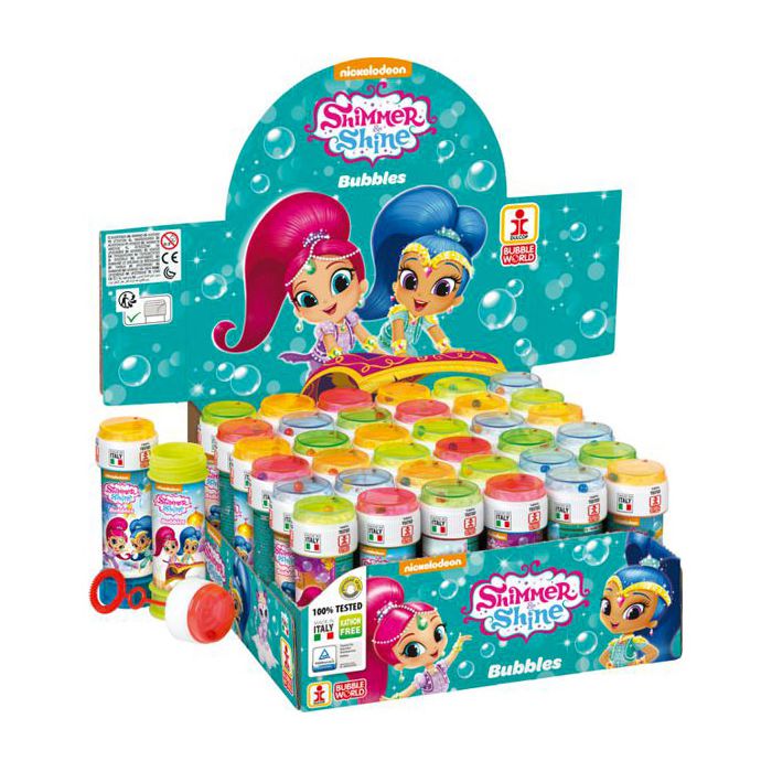 Bolle di sapone Shimmer e Shine con design brillante, pensate per portare magia e colore alle feste dei piccoli. main product photo