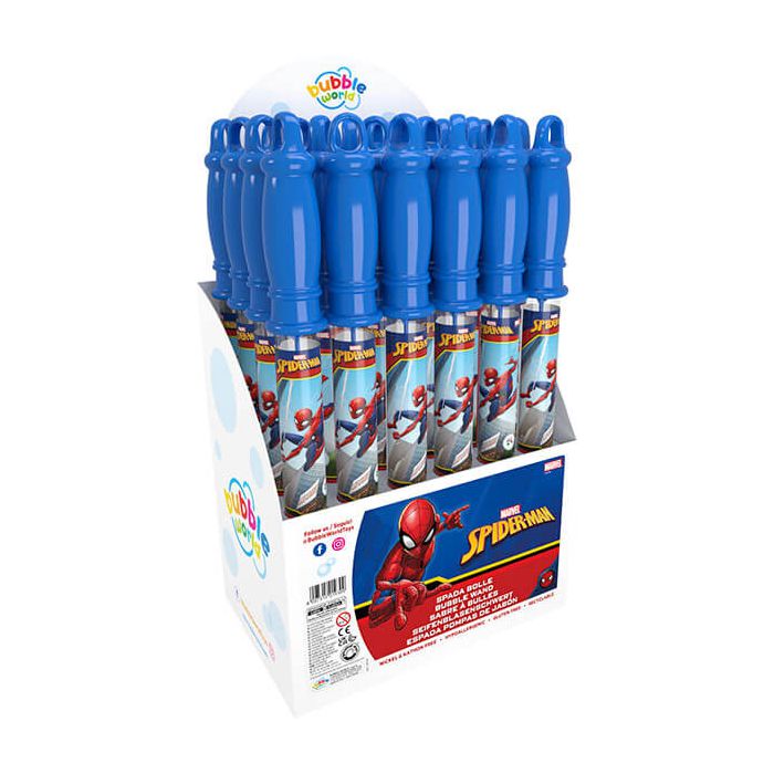 Spada bolle Spiderman con grafica Marvel, perfetta per scatenare divertimento e bolle in formato maxi. main product photo