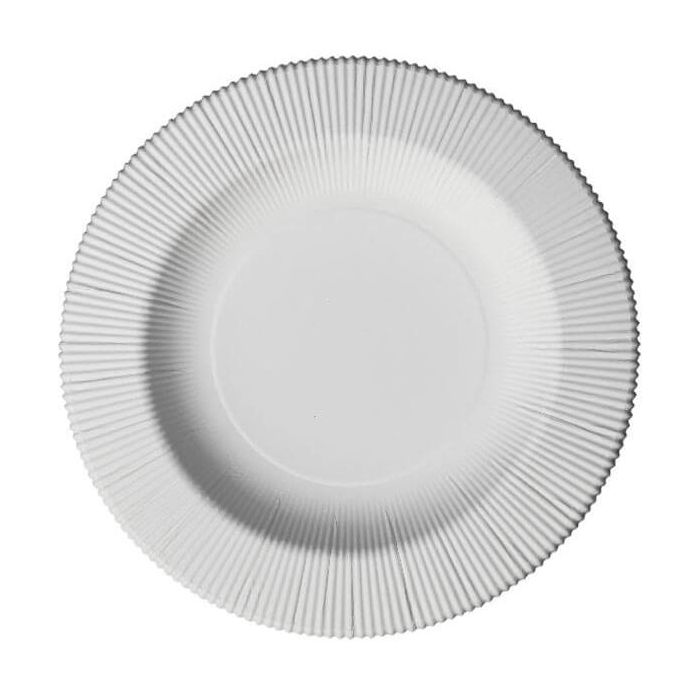 Scodelle Righe Bianco Pz.20 Compostabile - Cm.25.5 main product photo
