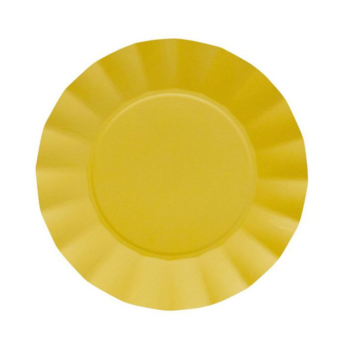PIATTI PICCOLI GIALLO PZ.20 CM.21 COMPOSTABILE main product photo