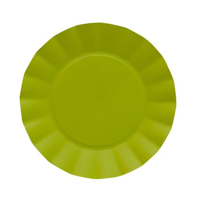 PIATTI PICCOLI VERDE LIME PZ.20 CM.21 COMPOSTABILE main product photo