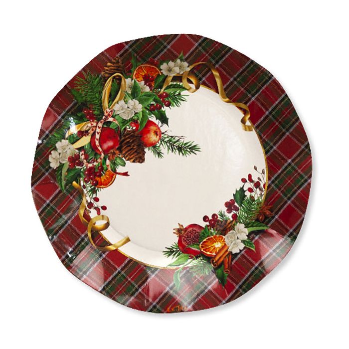 Piattini Natale Tartan Pz.8 main product photo