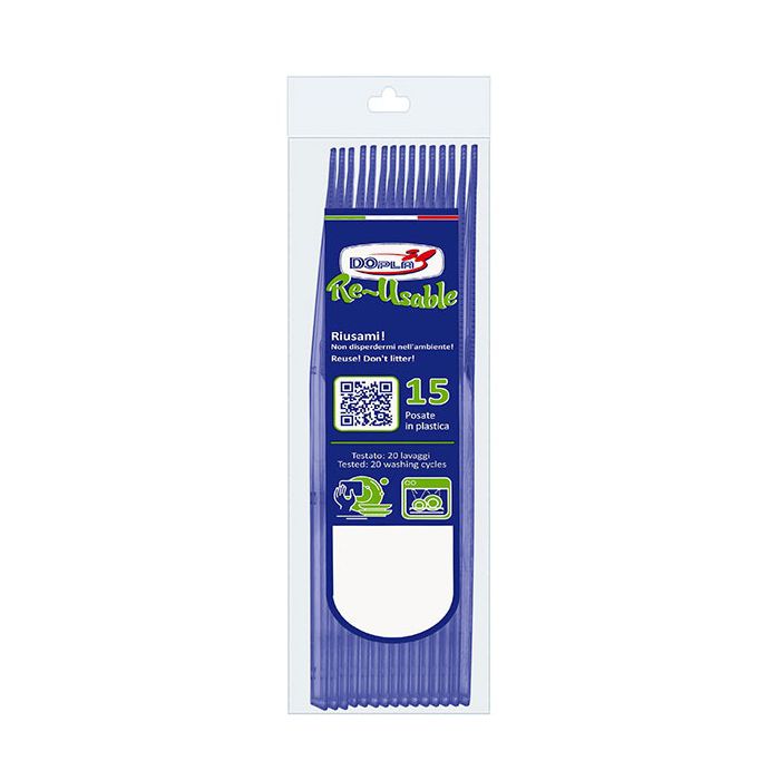 Coltelli Blu Riutilizzabili Pz.15 main product photo