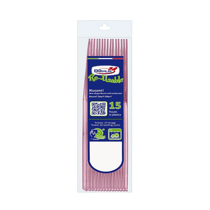 Coltelli Rosa Riutilizzabili Pz.15 main product photo