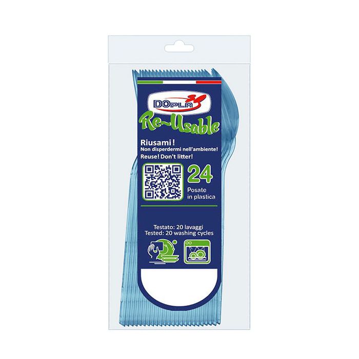 Cucchiaini Azzurri Riutilizzabili Pz.24 main product photo