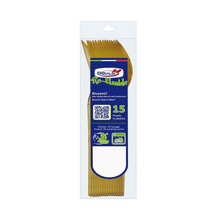 Cucchiai Oro Riutilizzabili Pz.15 main product photo