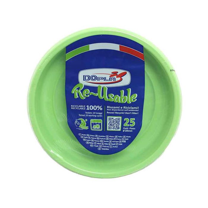 Piatto fondo verde acido pz.25 main product photo