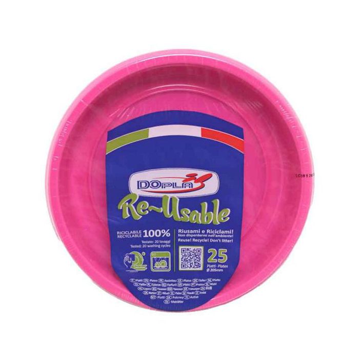 Piatto fondo fuxia pz.25 main product photo