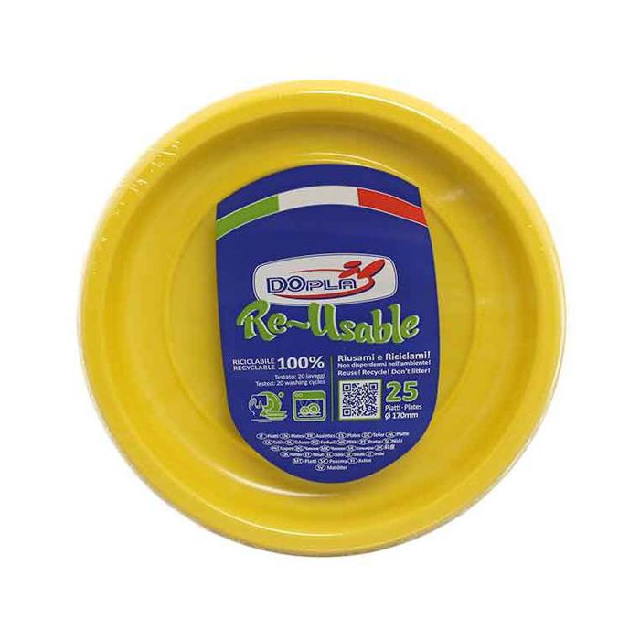 Piattino frutta giallo pz.25 main product photo