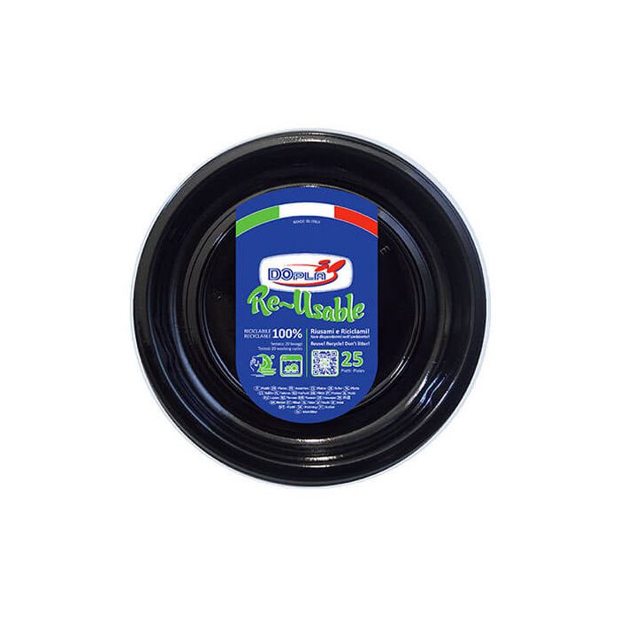 Piatto Fondo Nero Pz.25 main product photo