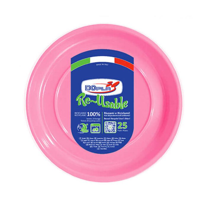 Piatto Fondo Rosa Pz.25 main product photo