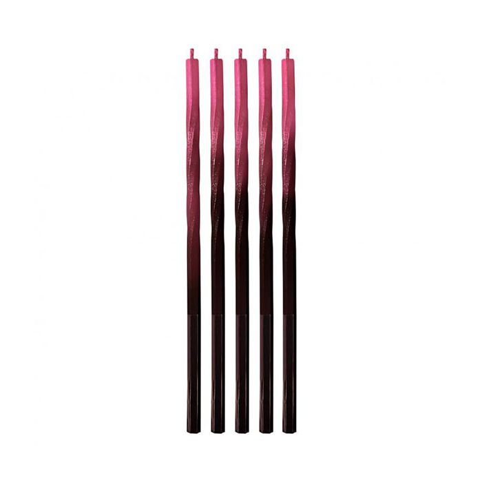 Candeline Stelo Swirl Nere/rosso Pz.5 main product photo