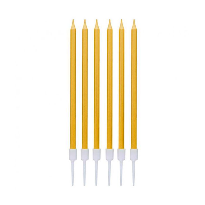Candeline Stelo Oro Metallic Pz.6 main product photo