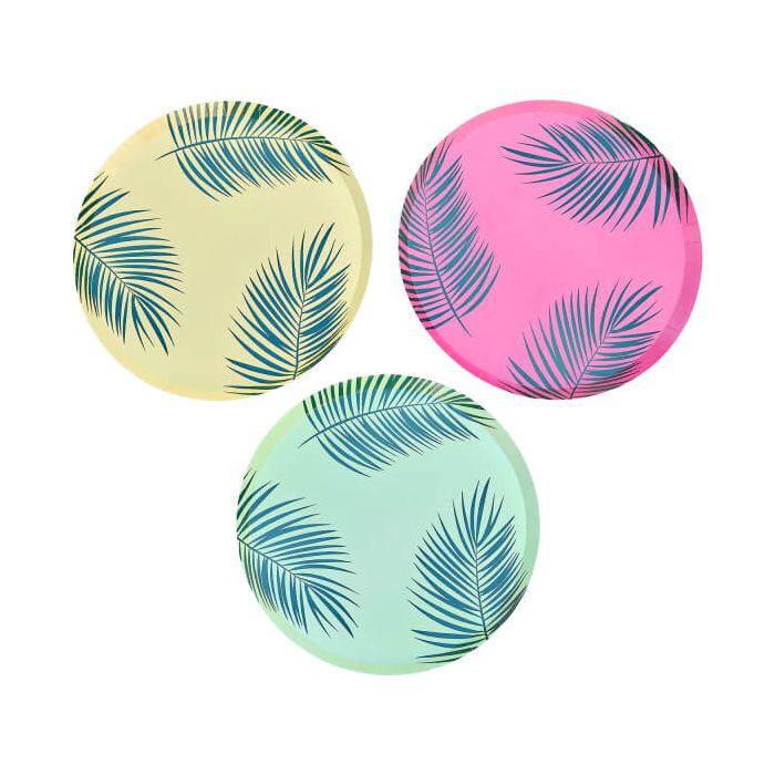 Piatti Tropicali Con Foglie Pz.8 main product photo