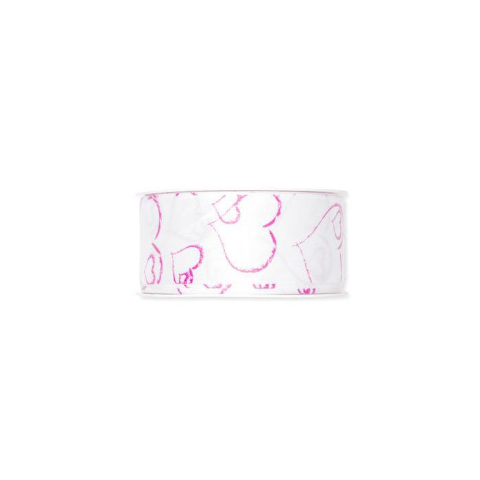 Nastro Raso Cuore Rosa Pz.1 Cm.4 X Mt.20 main product photo