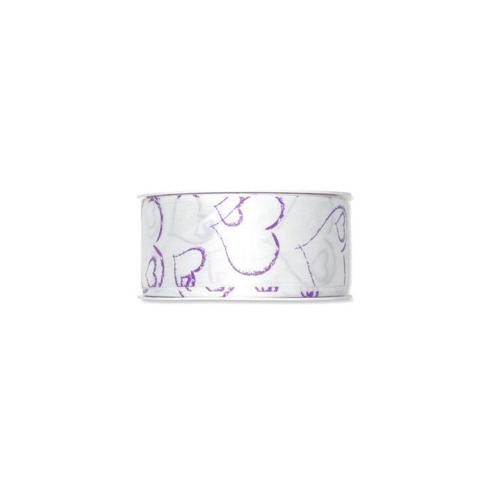 Nastro Raso Cuore Lilla Pz.1 Cm.4 X Mt.20 main product photo