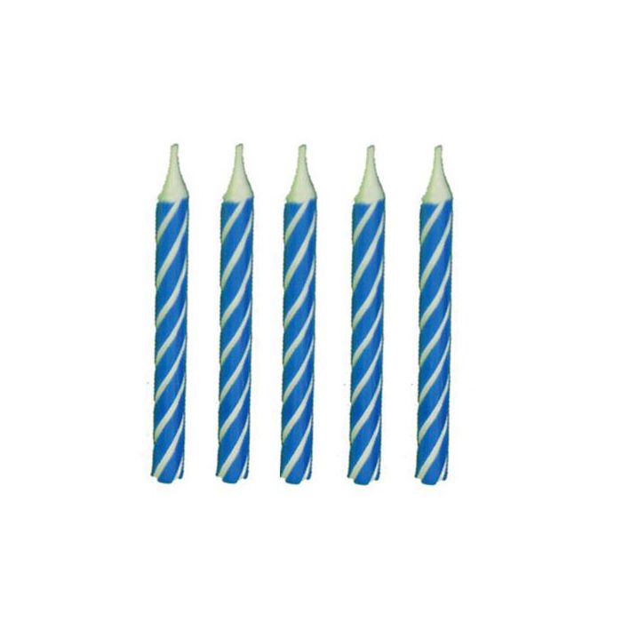 Candeline Spirale Azzurre Pz.12 Cm.8 main product photo