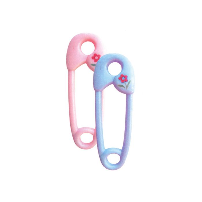 Spille Da Balia In Plastica Azzurre Pz.4 Cm.10 main product photo