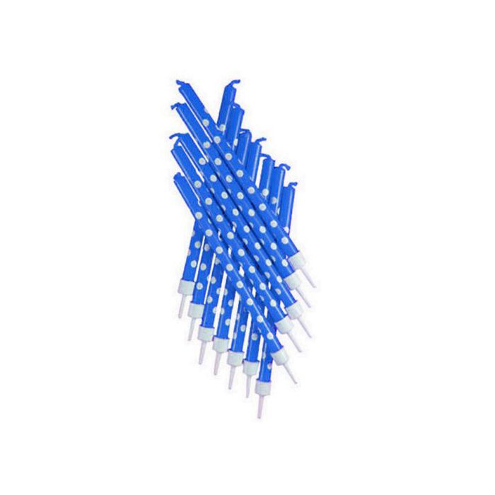 Candelina Pois Azzurra Pz.12 Cm.10 main product photo