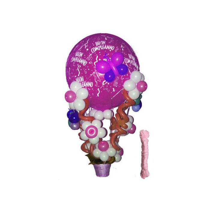 Rete Mongolfiera (16") Rosa Pz.15 16" Diam.cm.40 H.cm.120 main product photo