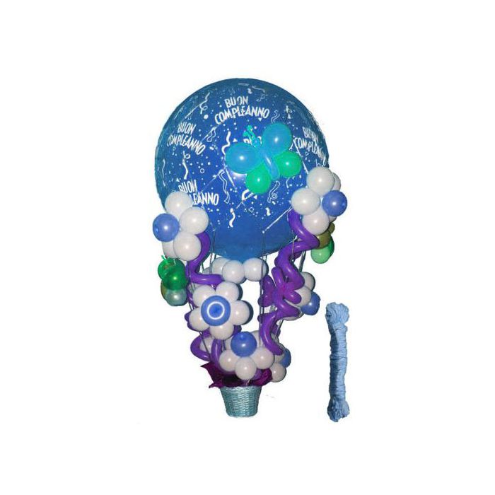 Rete Mongolfiera (36") Celeste Pz.15 36" Diam.cm.90 H.cm.210 main product photo