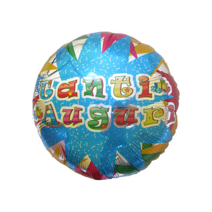 Palloncino Tanti Auguri Flash Pz.1 Mylar Tondo 18" Cm.45 main product photo