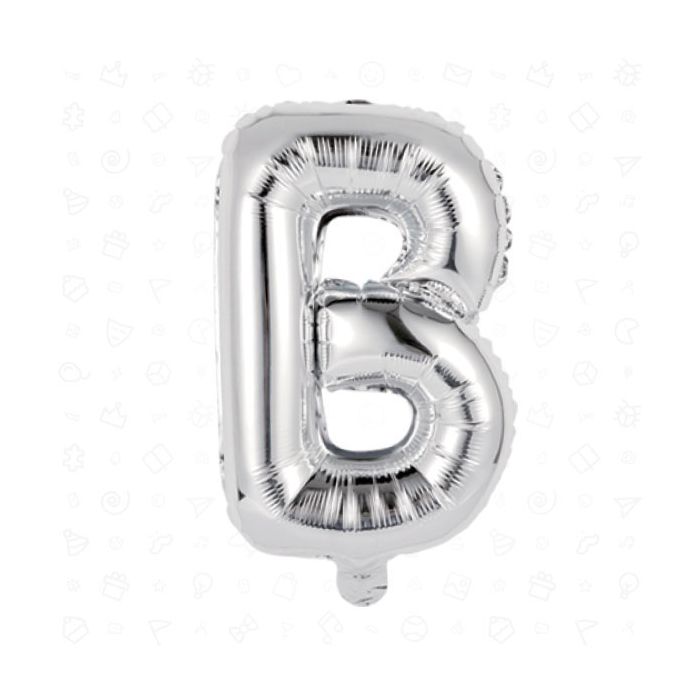 Palloncino Lettera (b) Argento Pz.1 17" Cm.43 main product photo
