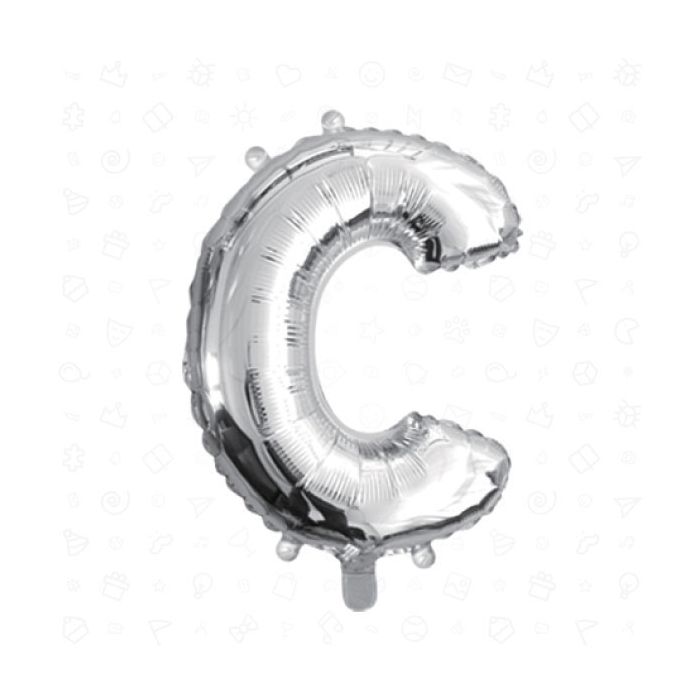 Palloncino Lettera (c) Argento Pz.1 17" Cm.43 main product photo