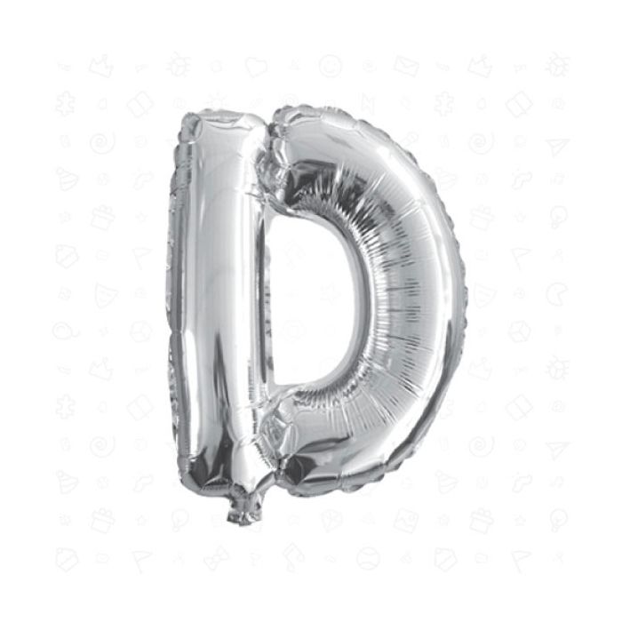 Palloncino Lettera (d) Argento Pz.1 17" Cm.43 main product photo