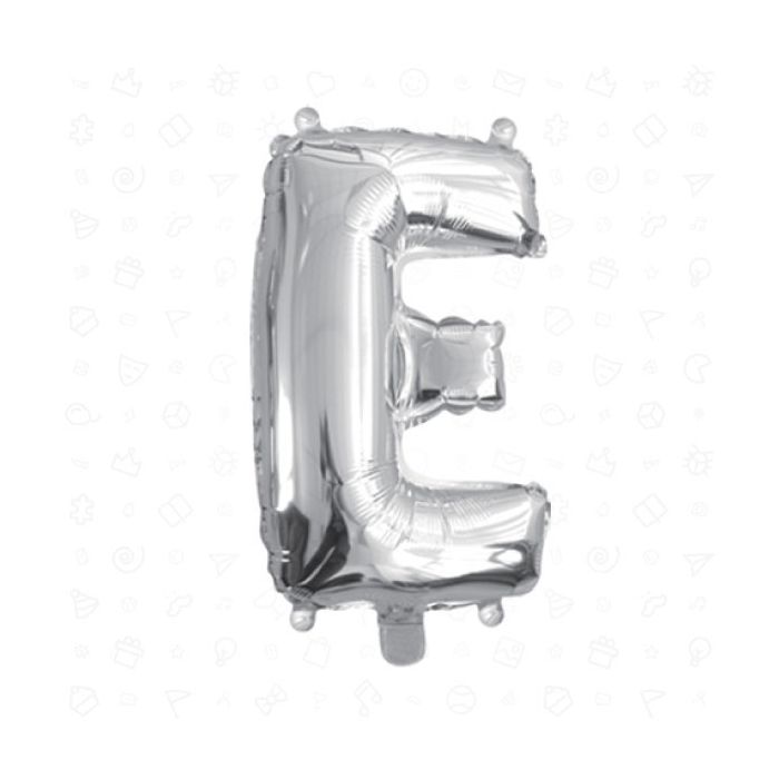 Palloncino Lettera (e) Argento Pz.1 17" Cm.43 main product photo