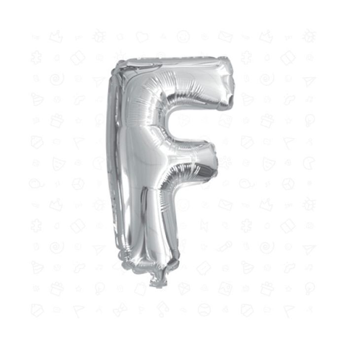 Palloncino Lettera (f) Argento Pz.1 17" Cm.43 main product photo