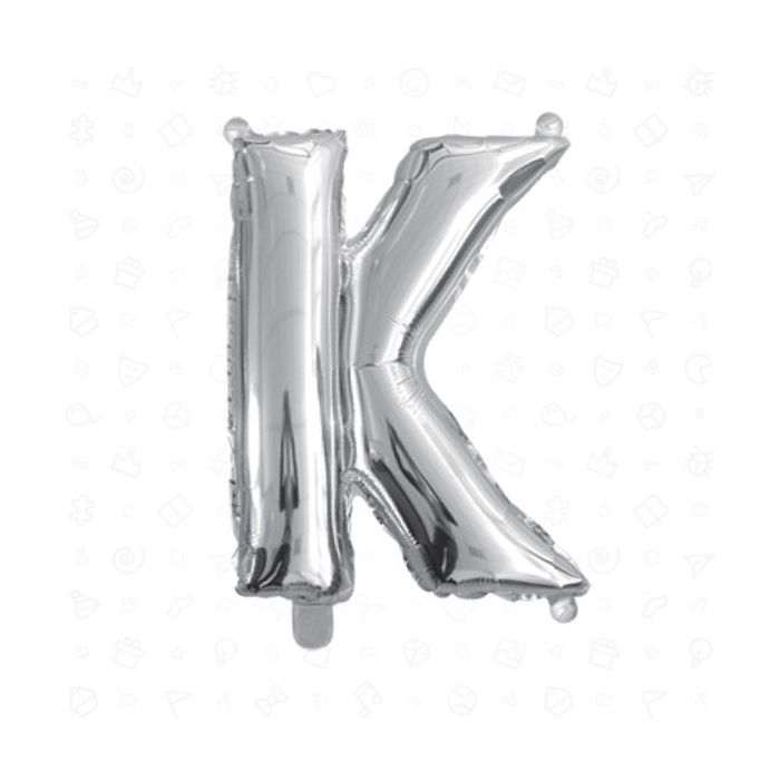 Palloncino Lettera (k) Argento Pz.1 17" Cm.43 main product photo
