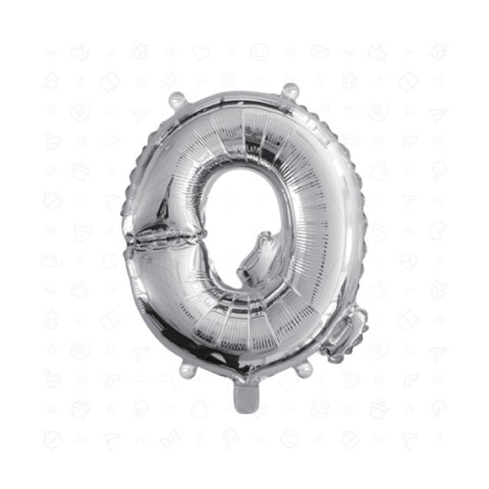 Palloncino Lettera (q) Argento Pz.1 17" Cm.43 main product photo