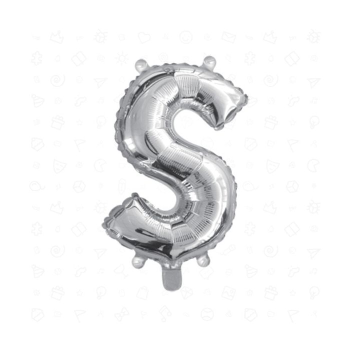 Palloncino Lettera (s) Argento Pz.1 17" Cm.43 main product photo