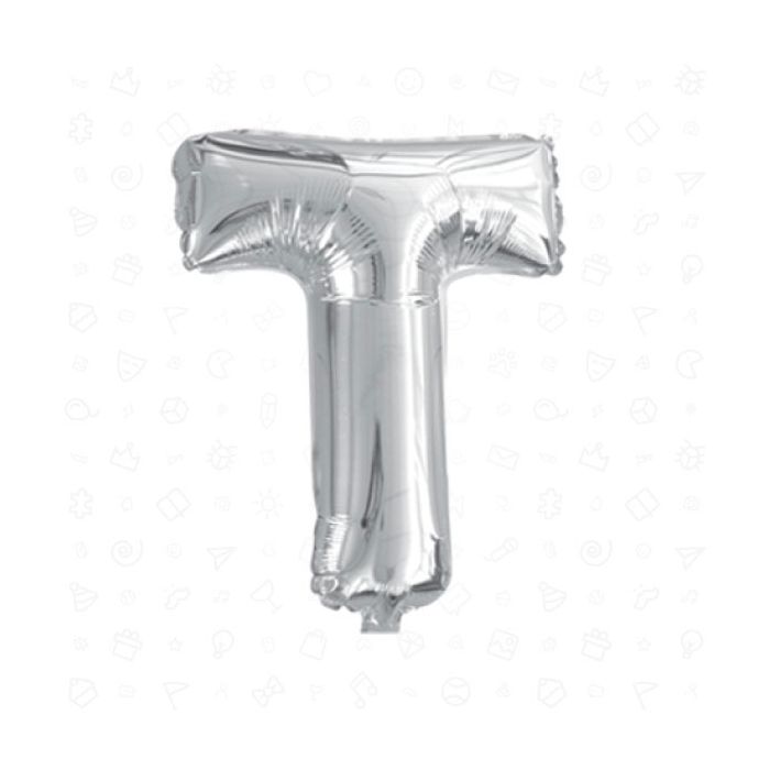 Palloncino Lettera (t) Argento Pz.1 17" Cm.43 main product photo