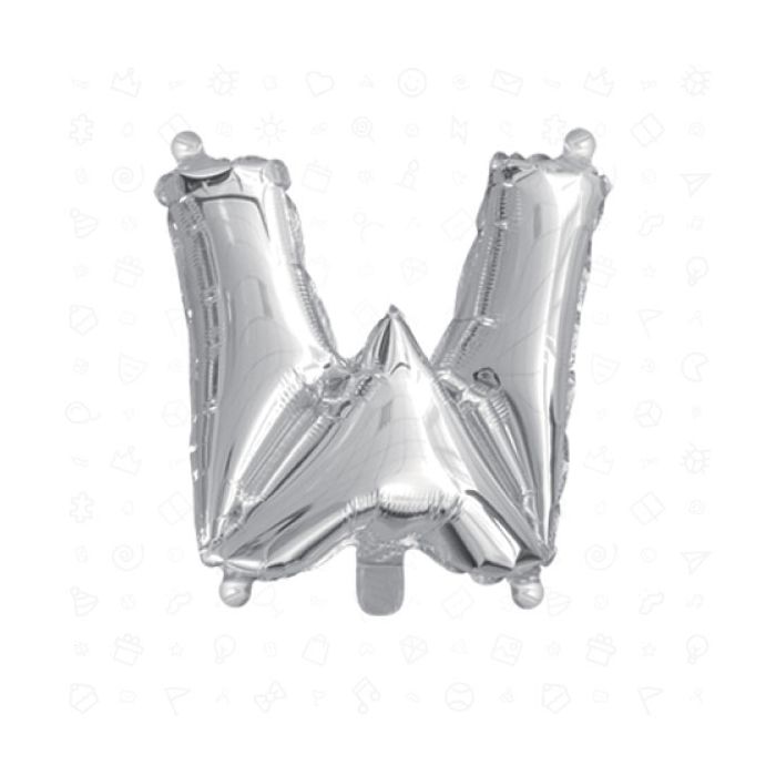 Palloncino Lettera (w) Argento Pz.1 17" Cm.43 main product photo