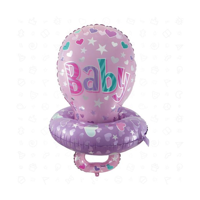 Palloncino Ciuccio Baby Rosa Pz.1 Mylar Multi-balloon Cm.86 X Cm.48 main product photo