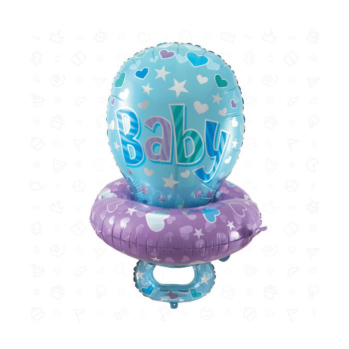 Palloncino Ciuccio Baby Azzurro Pz.1 Mylar Multi-balloon Cm.86 X Cm.48 main product photo