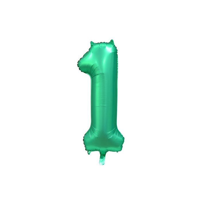 Palloncino 1 Verde Acqua Satinato Pz.1 Mylar 34"/cm.86 main product photo