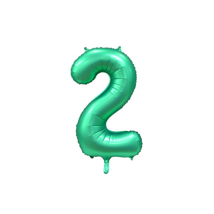 Palloncino 2 Verde Acqua Satinato Pz.1 Mylar 34"/cm.86 main product photo