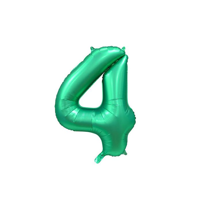 Palloncino 4 Verde Acqua Satinato Pz.1 Mylar 34"/cm.86 main product photo