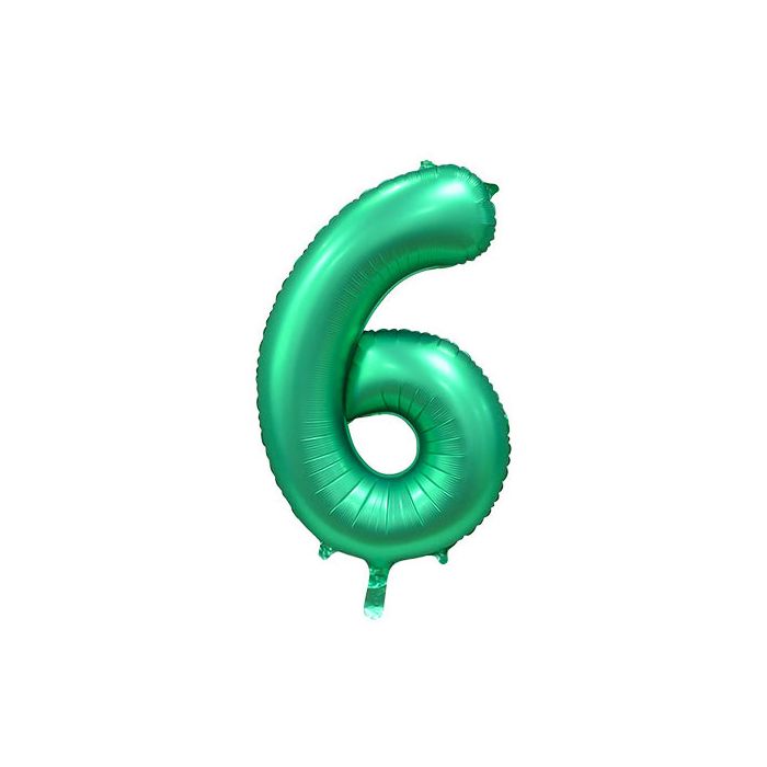 Palloncino 6 Verde Acqua Satinato Pz.1 Mylar 34"/cm.86 main product photo